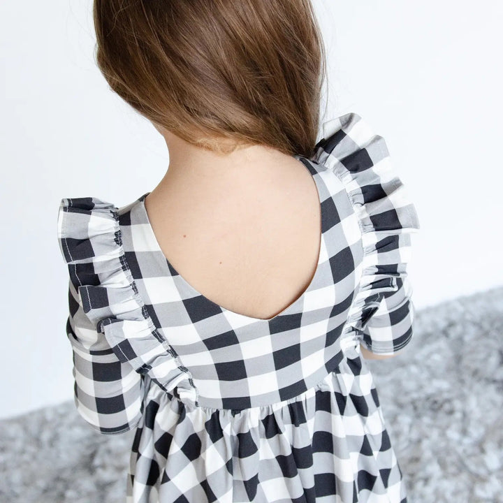 The Adelisa Dress in Buffalo Plaid