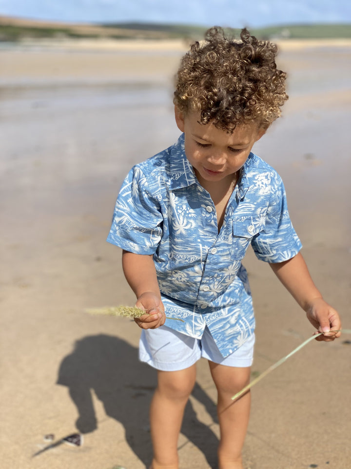 Newport Short Sleeved Shirt - Chambray Surfer