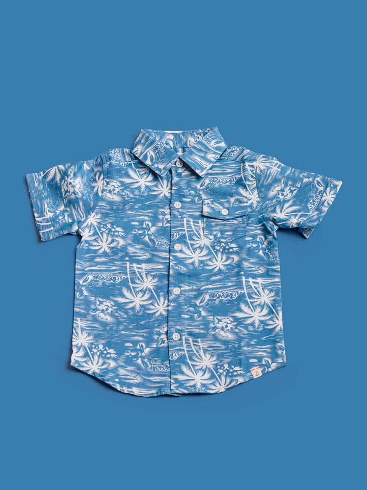 Newport Short Sleeved Shirt - Chambray Surfer