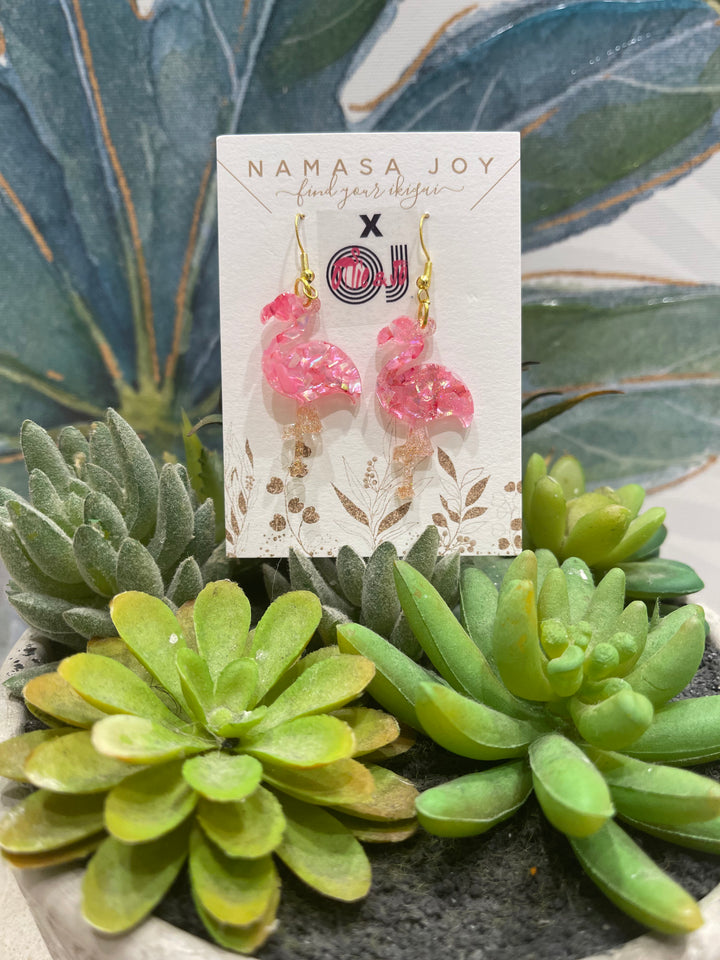 Ollie&Jo X NamasaJoy Flamingo Earrings