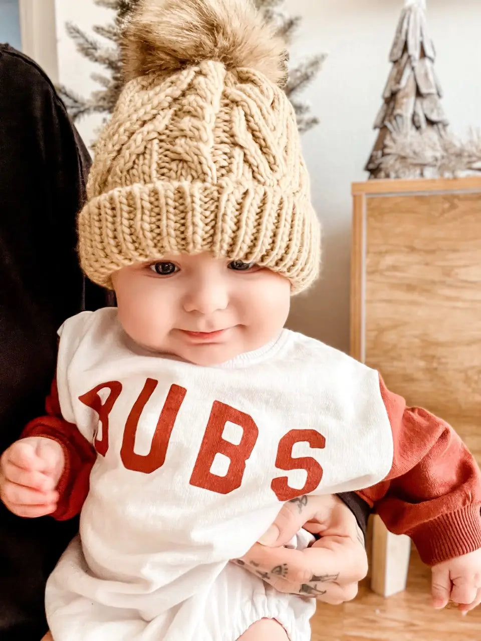 Huggalugs - Birch Pop Pom Pom Beanie Hat