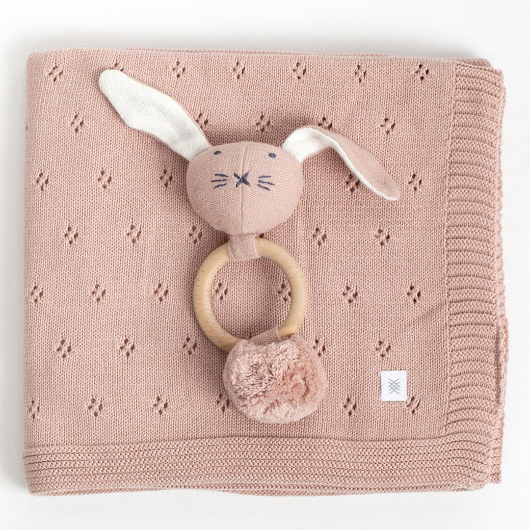 Organic Cotton Clover Knit Baby Gift Set